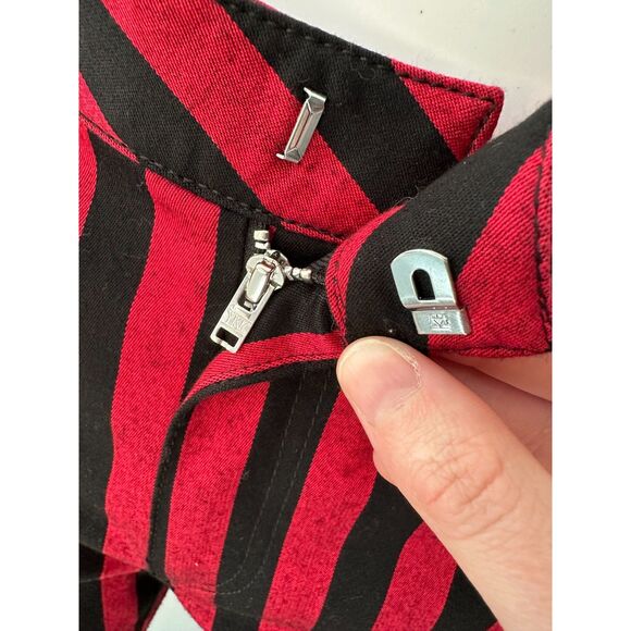 Marques ' Almeida Red and Black Striped Flared Pants size 8 Maximalist Style - Picture 8 of 11